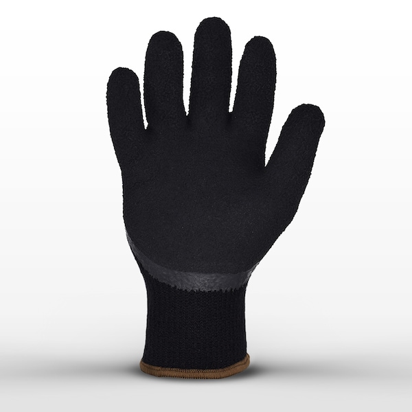 Winter 7 Ga. Thermal Acrylic Work Gloves, 3/4 Foam Latex Coating, Black, XL